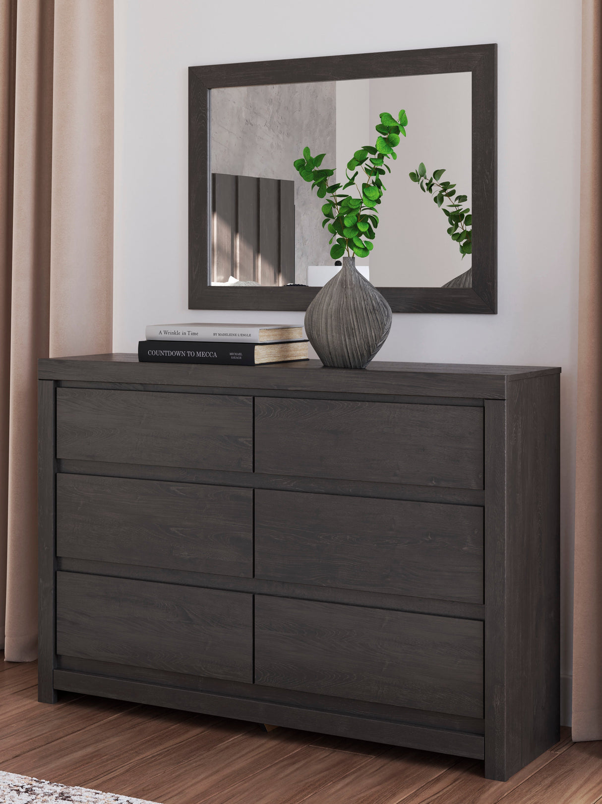 Fraluna Charcoal Storage Panel Bedroom Set with 2 Footboard Drawers by Ashley at Eve Furniture