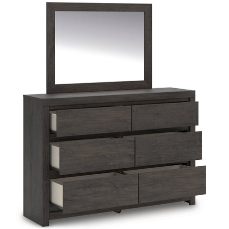 Fraluna Charcoal Storage Panel Bedroom Set with 2 Footboard Drawers by Ashley at Eve Furniture
