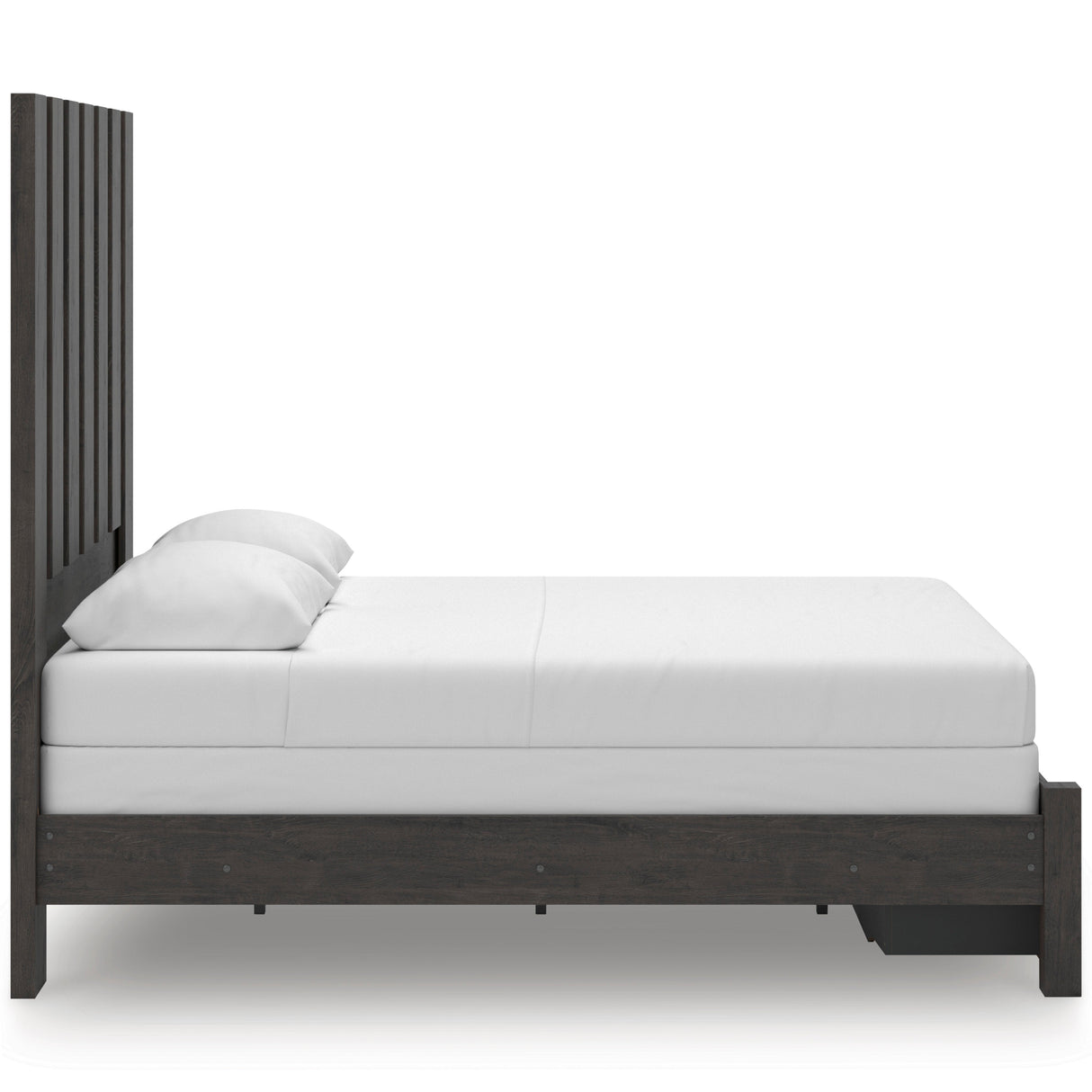 Fraluna Charcoal Storage Panel Bedroom Set with 2 Footboard Drawers by Ashley at Eve Furniture