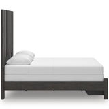 Fraluna Charcoal Storage Panel Bedroom Set with 2 Footboard Drawers by Ashley at Eve Furniture