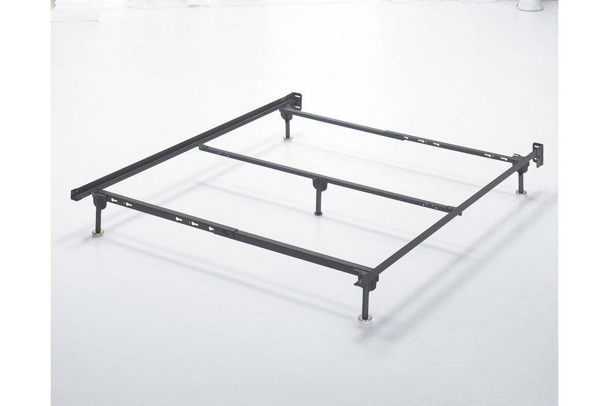Frames and Rails Metallic Queen Bolt on Bed Frame by Ashley at Eve Furniture