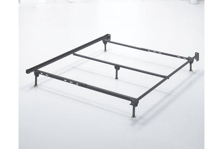 Frames and Rails Metallic Queen Bolt on Bed Frame by Ashley at Eve Furniture