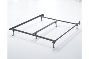 Frames and Rails Metallic Queen/King/California King Bolt on Bed Frame by Ashley at Eve Furniture