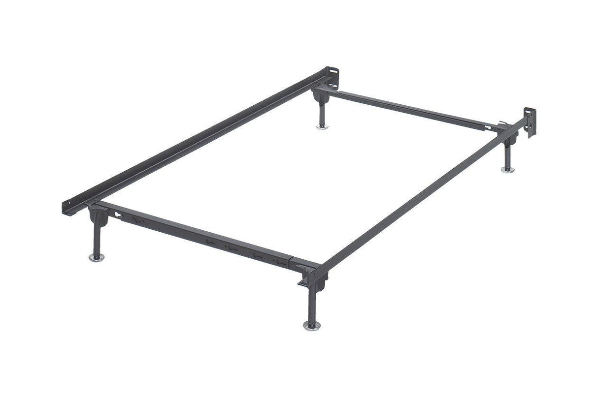 Frames and Rails Metallic Twin/Full Bolt on Bed Frame by Ashley at Eve Furniture