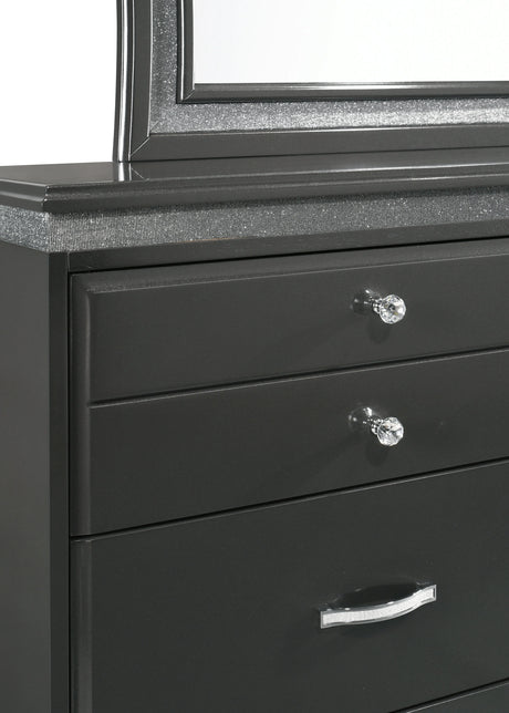 Frampton Gray Bedroom Mirror (Mirror Only) by Crown Mark at Eve Furniture