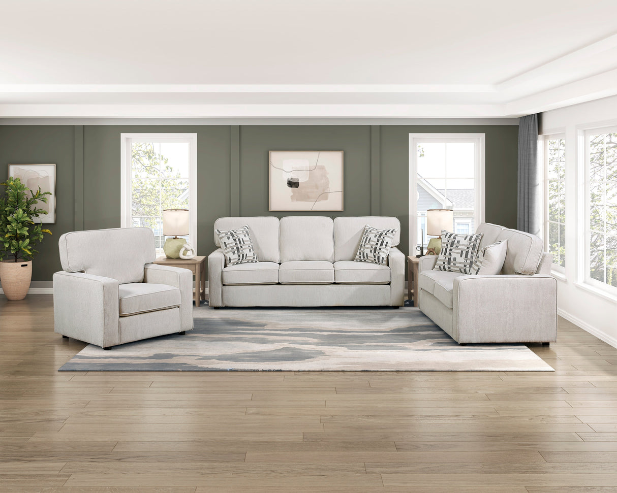 Frances Beige 2-Piece Living Room Set by Homelegance at Eve Furniture