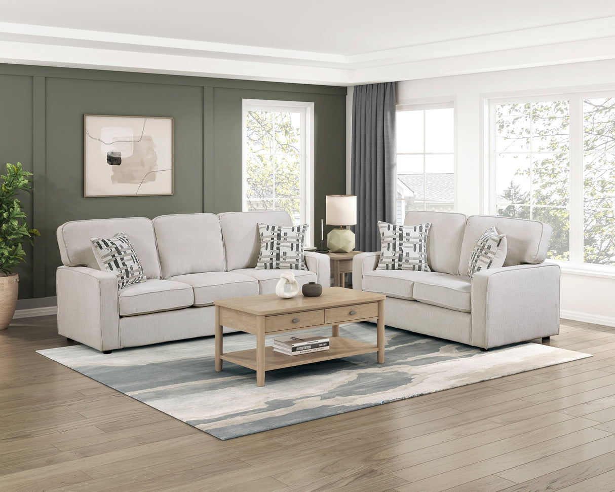 Frances Beige 2-Piece Living Room Set by Homelegance at Eve Furniture