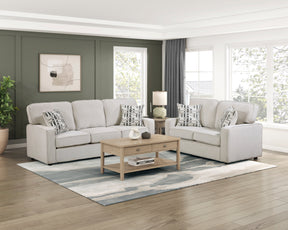 Frances Beige 2-Piece Living Room Set by Homelegance at Eve Furniture