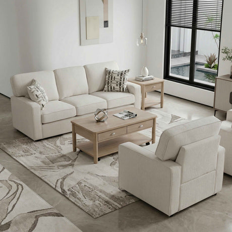 Frances Beige Living Room Set by Homelegance at Eve Furniture