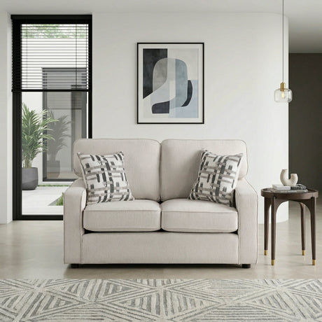 Frances Beige Loveseat by Homelegance at Eve Furniture
