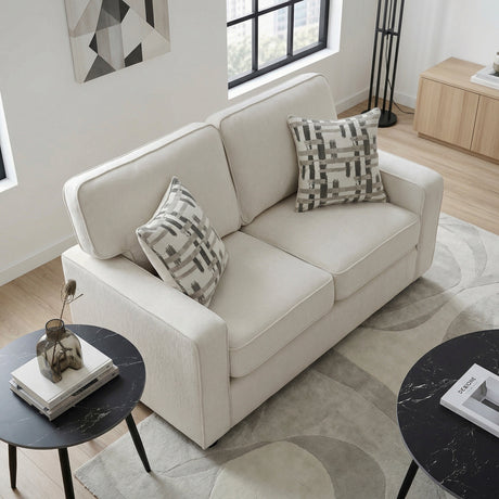 Frances Beige Loveseat by Homelegance at Eve Furniture