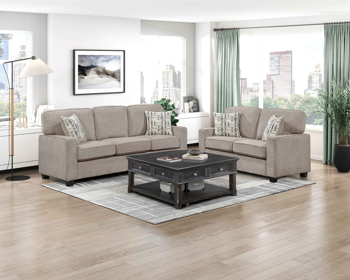 Frances Brown 3-Piece Living Room Set by Homelegance at Eve Furniture