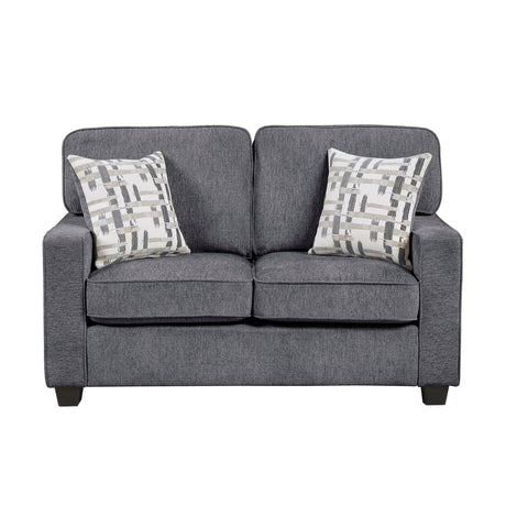Frances Dark Gray 2-Piece Living Room Set by Homelegance at Eve Furniture