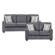 Frances Dark Gray 2-Piece Living Room Set by Homelegance at Eve Furniture