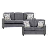 Frances Dark Gray 2-Piece Living Room Set by Homelegance at Eve Furniture