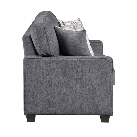 Frances Dark Gray Loveseat by Homelegance at Eve Furniture