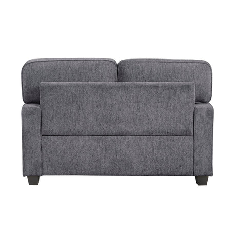 Frances Dark Gray Loveseat by Homelegance at Eve Furniture