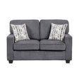 Frances Dark Gray Loveseat by Homelegance at Eve Furniture