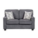 Frances Dark Gray Loveseat by Homelegance at Eve Furniture