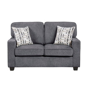 Frances Dark Gray Loveseat by Homelegance at Eve Furniture