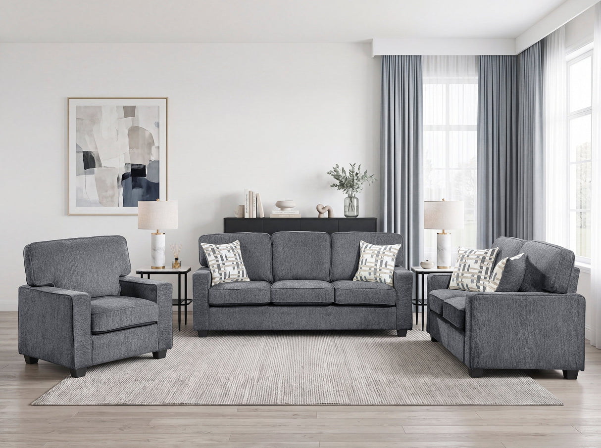 Frances Dark Gray Sofa by Homelegance at Eve Furniture