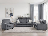 Frances Dark Gray Sofa by Homelegance at Eve Furniture