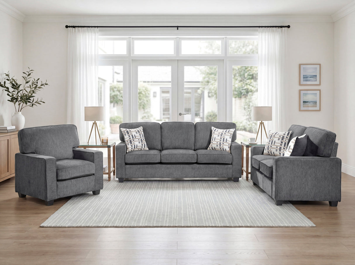 Frances Dark Gray Sofa by Homelegance at Eve Furniture