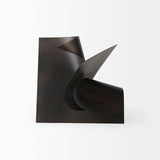 Francesca 11.8L x 11.8W x 11.8H Black Metal Sculptural Decorative Object by Mercana at Eve Furniture