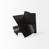 Francesca 11.8L x 11.8W x 11.8H Black Metal Sculptural Decorative Object by Mercana at Eve Furniture
