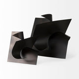 Francesca 11.8L x 11.8W x 11.8H Black Metal Sculptural Decorative Object by Mercana at Eve Furniture