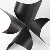 Francesca 11.8L x 11.8W x 11.8H Black Metal Sculptural Decorative Object by Mercana at Eve Furniture