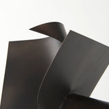 Francesca 11.8L x 11.8W x 11.8H Black Metal Sculptural Decorative Object by Mercana at Eve Furniture