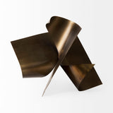 Francesca 18.1L x 18.1W x 18.1H Antique Gold Metal Sculptural Decorative Object by Mercana at Eve Furniture
