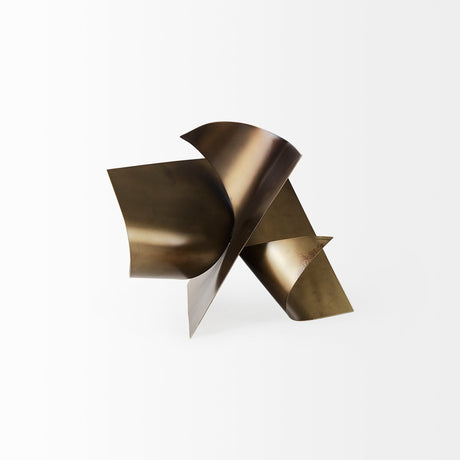 Francesca Antique Gold Metal Sculptural Decorative Object by Mercana at Eve Furniture