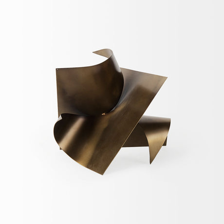 Francesca Antique Gold Metal Sculptural Decorative Object by Mercana at Eve Furniture