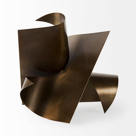 Francesca Antique Gold Metal Sculptural Decorative Object by Mercana at Eve Furniture