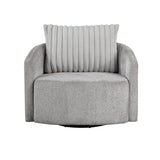 Francine Gray Chenille Swivel Chair by Homelegance at Eve Furniture
