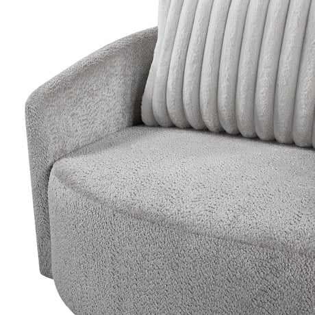 Francine Gray Chenille Swivel Chair by Homelegance at Eve Furniture