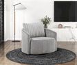 Francine Gray Chenille Swivel Chair by Homelegance at Eve Furniture