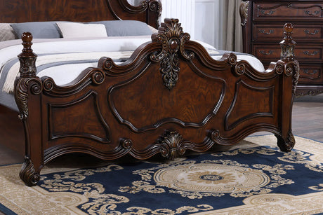 Francione Dark Cherry 4-Piece Queen Bedroom Set by Furniture of America at Eve Furniture