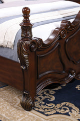 Francione Dark Cherry 5-Piece Queen Bedroom Set by Furniture of America at Eve Furniture