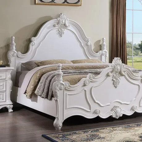 Francione White 4-Piece Queen Bedroom Set by Furniture of America at Eve Furniture