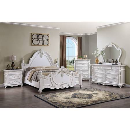 Francione White 5-Piece Queen Bedroom Set by Furniture of America at Eve Furniture