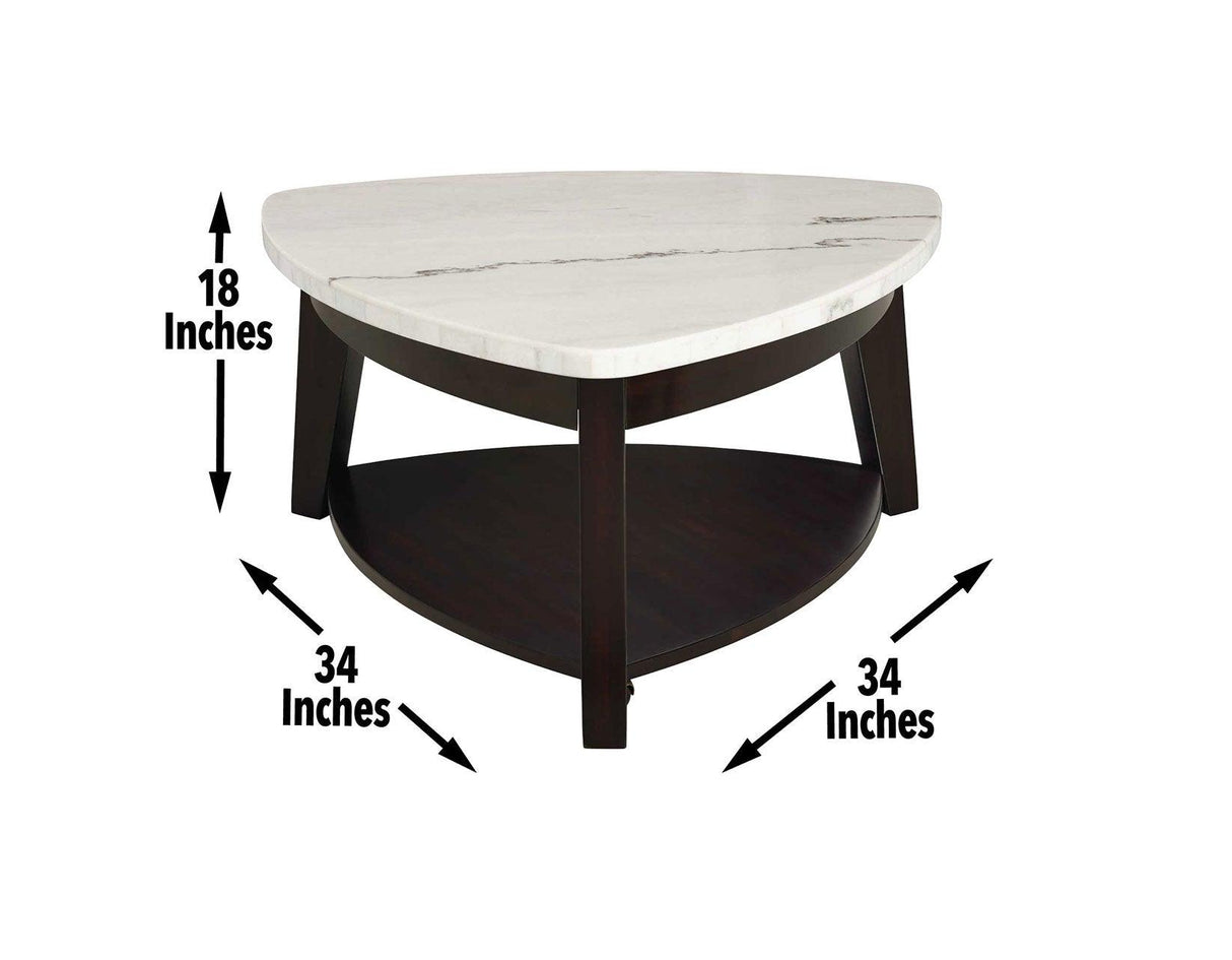 Francis Marble Top Cocktail Tblw/Casters by Steve Silver at Eve Furniture