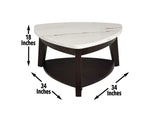 Francis Marble Top Cocktail Tblw/Casters by Steve Silver at Eve Furniture