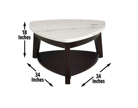 Francis Marble Top Cocktail Tblw/Casters by Steve Silver at Eve Furniture