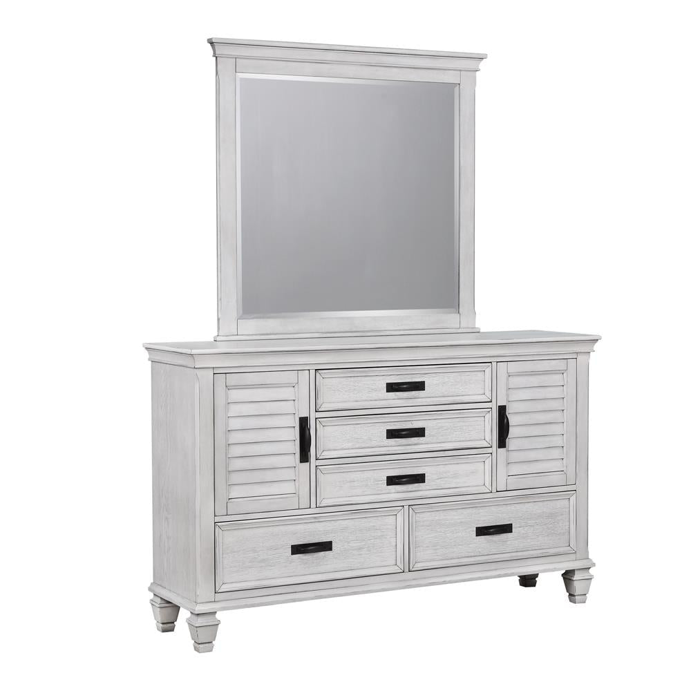 Franco Antique White 5-Drawer Dresser