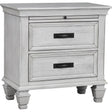 Franco Antique White 2-Drawer Nightstand by Coaster at Eve Furniture