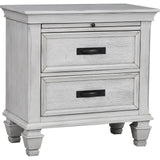 Franco Antique White 2-Drawer Nightstand by Coaster at Eve Furniture
