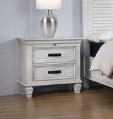 Franco Antique White 2-Drawer Nightstand by Coaster at Eve Furniture